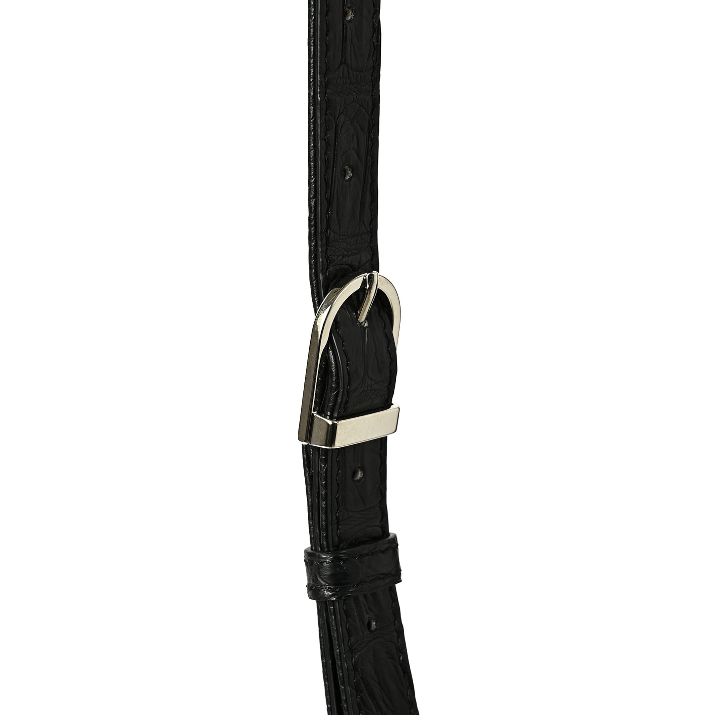 【受注生産】スモールクロコダイル ポロサス クラッチバッグ ブラック